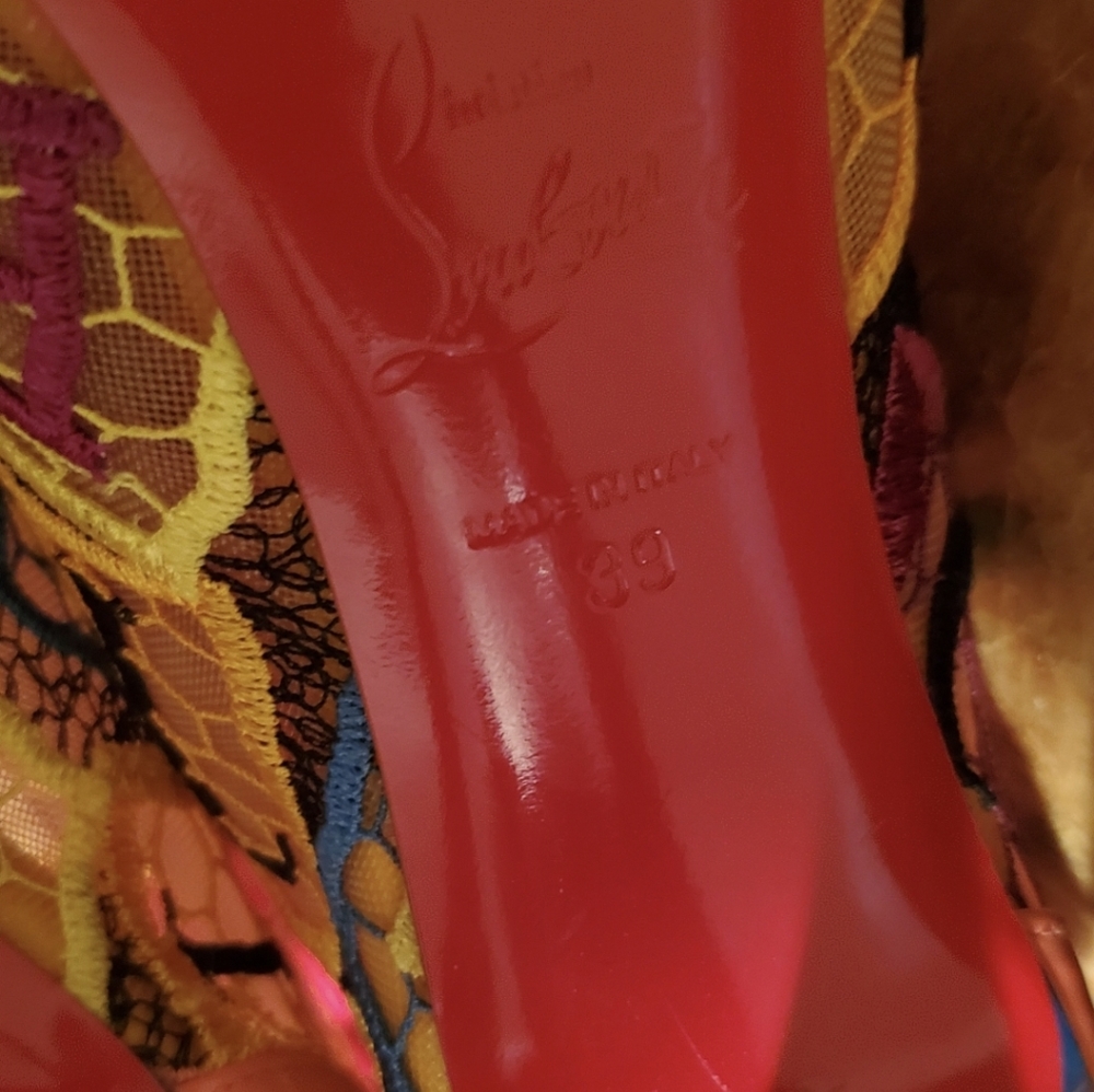✅️RARE⚜️Christian Louboutin 💜😻Gipsybootie SPC 100mm Stilettos - Picture 9 of 16